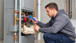 Technician Doing Heating Inspection