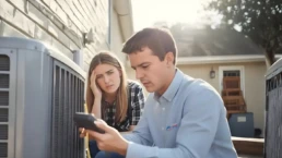 EMCO Tech HVAC technician checking refrigerant charge - uneven cooling in a Doylestown home
