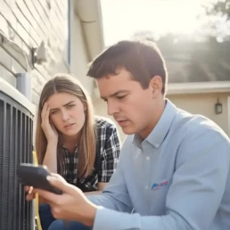 EMCO Tech HVAC technician checking refrigerant charge - uneven cooling in a Doylestown home