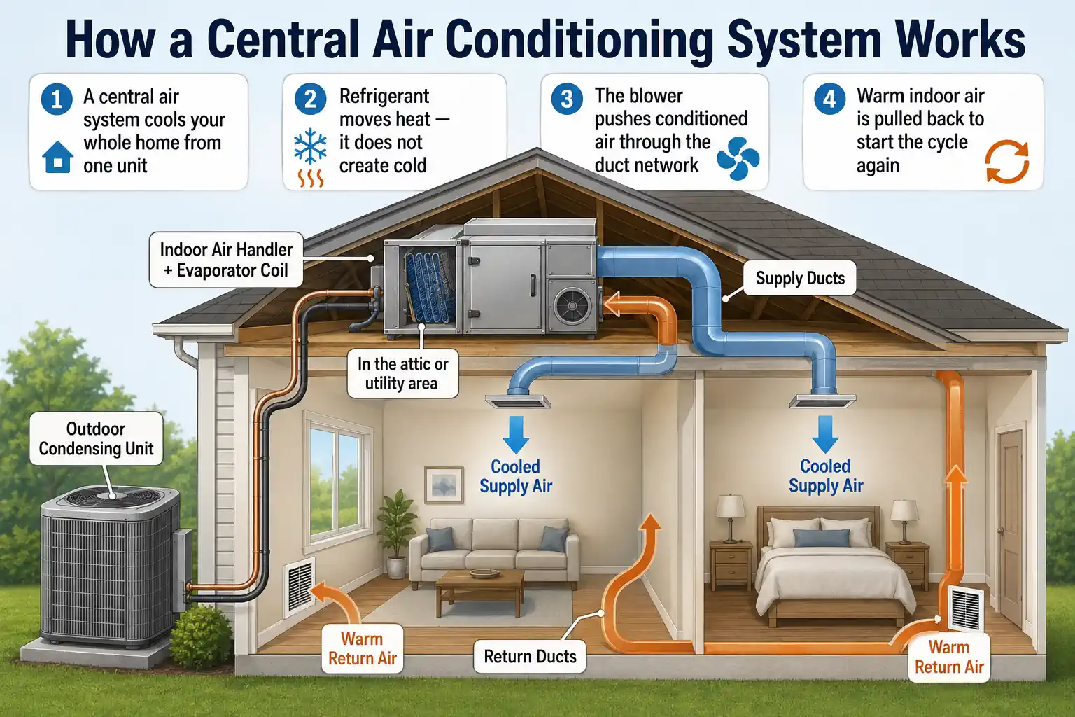 Central Air Conditioning System Diagram