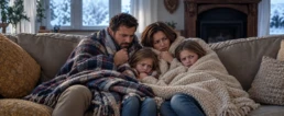 Cold Winter Family Huddle - Why Heater Blowing Cold Air