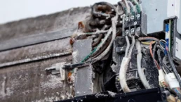 Ductless System Open and Covered in Mold - Schedule mini split mold cleaning - EMCO Tech