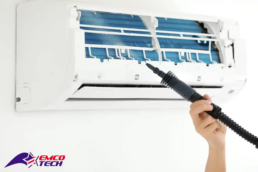 Ductless Mini Split Cleaning Service Technicians near me - Mold treatment by EMCO Tech technician - EMCO Tech Heating and Cooling. HVAC Contractors Near You Ductless Mini Split Cleaning Service Technicians Near Me - Mold Treatment by Emco Tech Technician