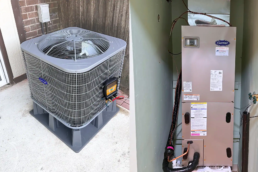 NEW YEAR'S RESOLUTIONS FOR YOUR HVAC SYSTEM COMFORT - New Carrier outdoor HVAC heat pump and indoor fan coil
