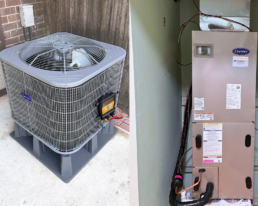 NEW YEAR'S RESOLUTIONS FOR YOUR HVAC SYSTEM COMFORT - New Carrier outdoor HVAC heat pump and indoor fan coil