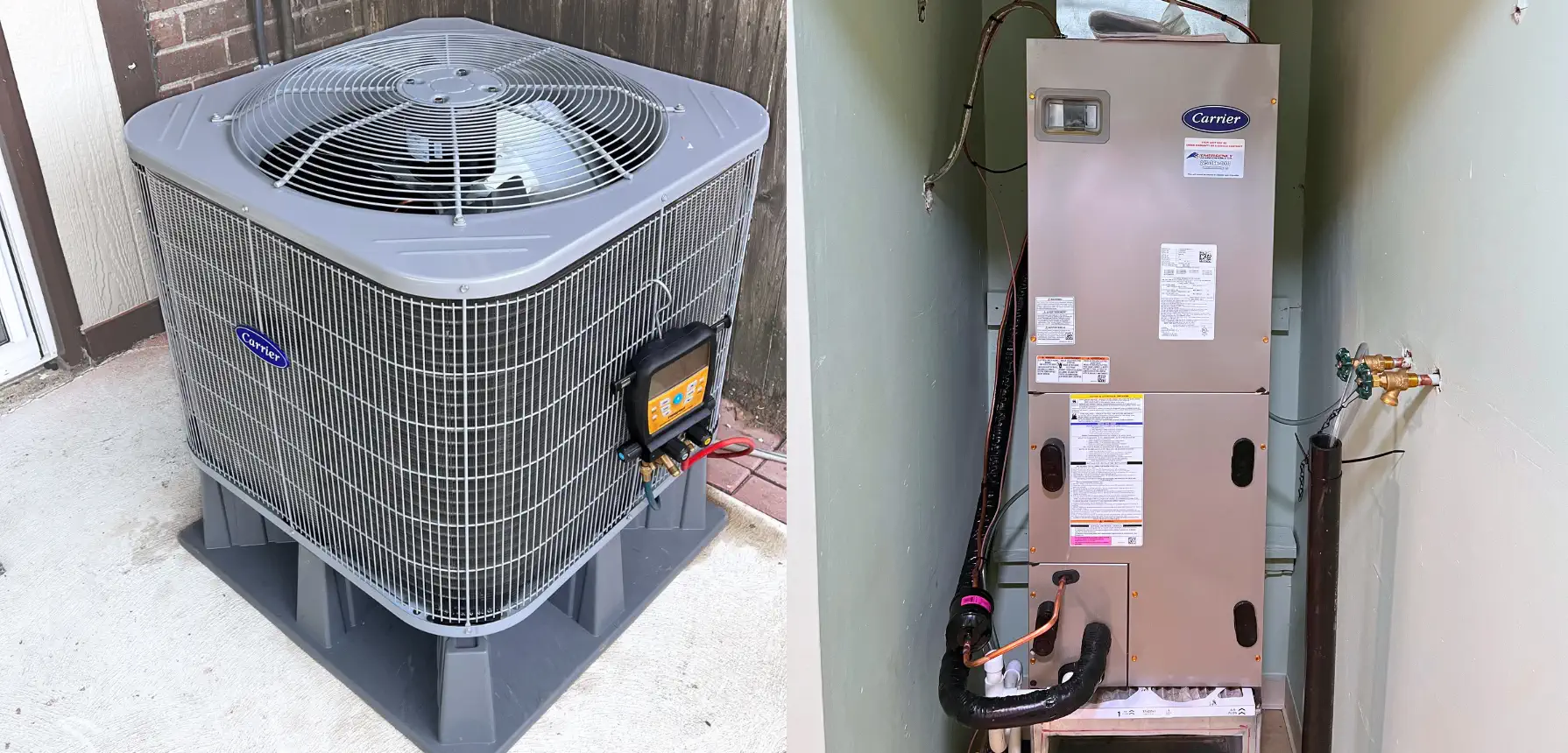 New Year S Resolutions For Your HVAC System Comfort   NEW YEARS RESOLUTIONS FOR YOUR HVAC SYSTEM New Carrier Outdoor HVAC Heat Pump And Indoor Fan Coil.webp