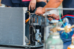 HVAC Repair - Technician Brazing AC unit