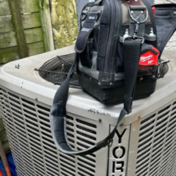 HVAC Services in Abington 19001 - Tool Bag of AC Contactor on AC Unit