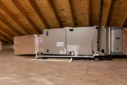 EMCO Tech Carrier Infinity Air Handler Installation in the Attic and Ductwork Insulation