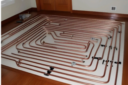 Radiant Heating Floor Repair Services - floors removed to fix the heated floor