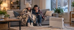 Winter Warmth Fails Couple by the Heater - No Heat in House - call EMCO Tech