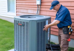 Chalfont PA - HVAC Technician Repairs outdoor AC unit