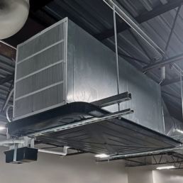Commercial Air Handler System Installation with Spiral Air Ducts