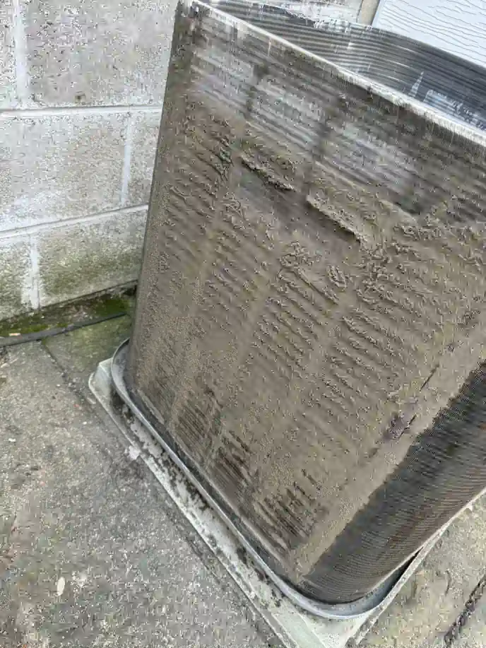 Completely Clogged AC Unit at the End of Summer