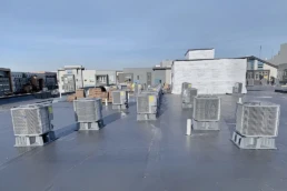 Commercial HVAC in North Wales - Apartment Building AC systems installed on the roof - EMCO Tech