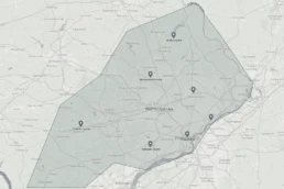 EMCO Tech Areas We Serve on the Map - Philadelphia Bucks County Montgomery County Chester County Delaware County