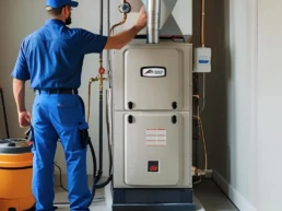 HVAC services in Rosemont PA - Technician near gas furnace - EMCO Tech