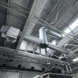 Central Air Conditioning System - Industrial Spiral Duct Installation Project