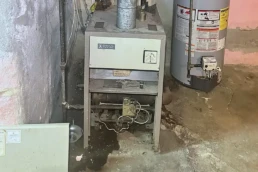 Failing Residential Boiler Example Before Replacement by EMCO Tech