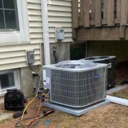 HVAC Services in Chester County area - New Carrier Air Conditioner Unit Installation by EMCO Tech