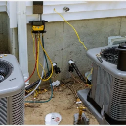 HVAC Services in Feasterville-Trevose - EMCO Tech Installation of 2 Air Conditioning Units in Action