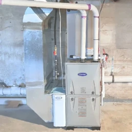 New Carrier Ac System Advanced Filtration and Gas Furnace Installation Job Done by Emco Tech Hvac Technicians