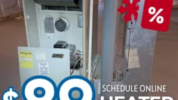 EMCO Tech Heater Tune-Up Special $89 - Heating System Removed Cover
