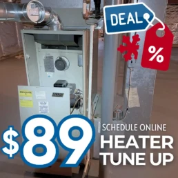 EMCO Tech Heater Tune-Up Special $89 - Heating System Removed Cover