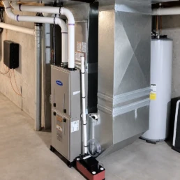 EMCO Tech High Efficiency Carrier Gas Furnace Installation with Air Ducts in Montgomery County