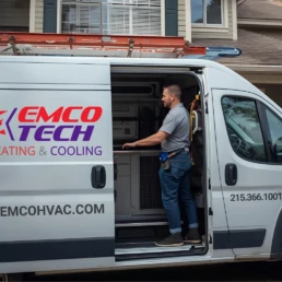 HVAC Company Phoenixville, PA - Heating & Air Conditioning Technician in EMCO Tech Truck