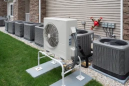 Heat Pump Installation Services by EMCO Tech - Several Heat Pumps Outside Installed