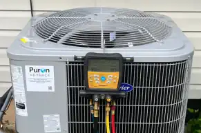 AC Unit with Refrigerant Gages - EMCO Tech