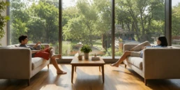 People enjoying hot summer day in their home - EMCO Tech - Will Your AC Survive Summer 2026