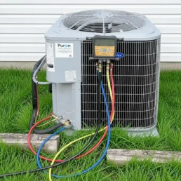 Residential HVAC Services in Richboro PA - AC Unit With Freon Gauges