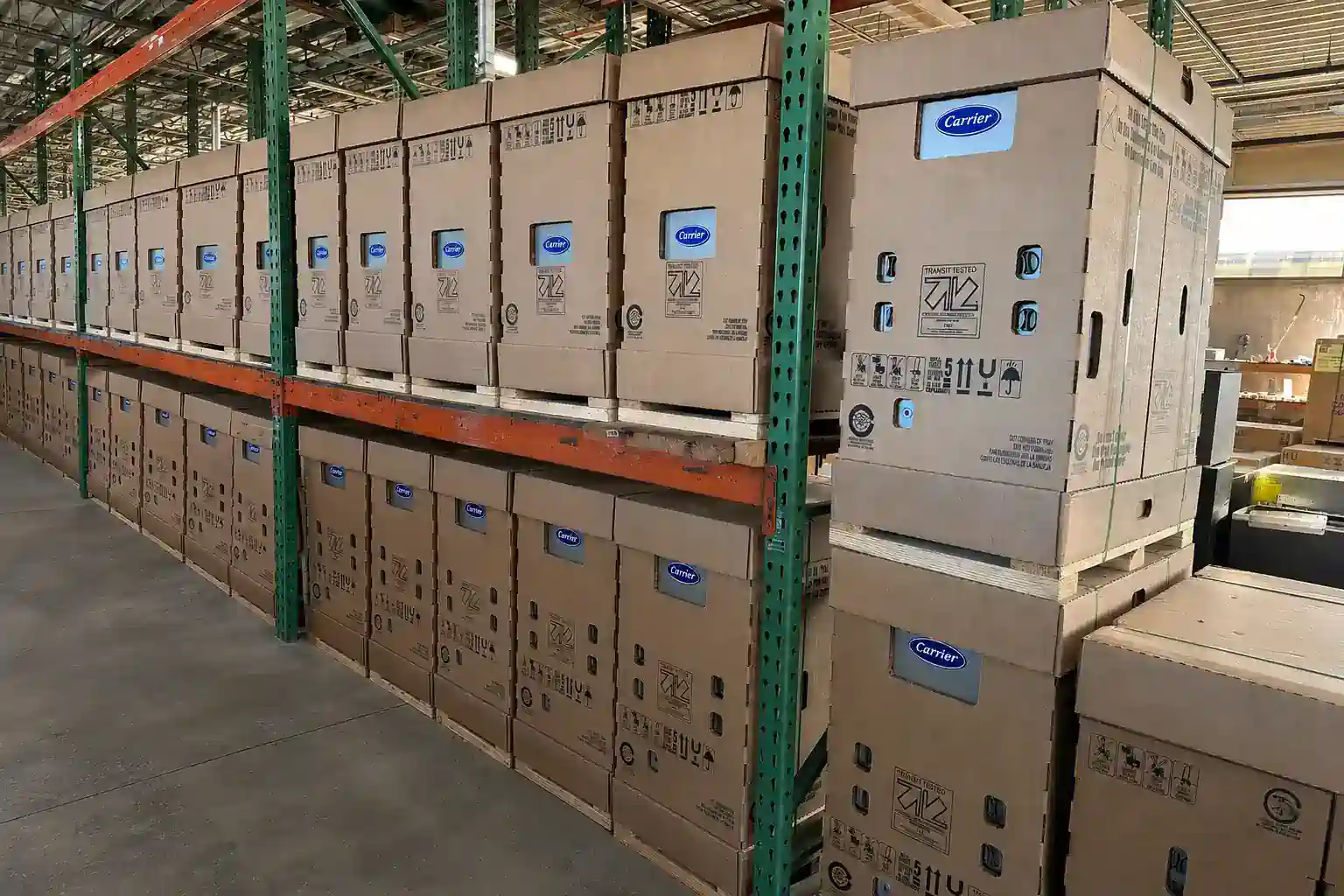 Carrier gas furnaces in stock at EMCO Tech's Willow Grove warehouse