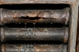 Corroded Heat Exchanger Leak - Cracked Heat Exchanger on Old Boiler