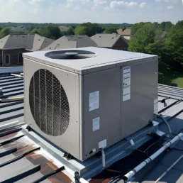 EMCO Tech Commercial HVAC Services on Rooftop in Wayne PA 19087