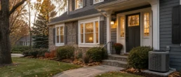 Weatherizing Your Home Before Winter - Warm Autumn Suburban Home