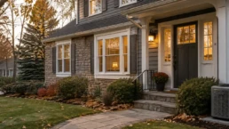 Weatherizing Your Home Before Winter - Warm Autumn Suburban Home