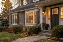 Weatherizing Your Home Before Winter - Warm Autumn Suburban Home