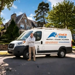 EMCO Tech Residential Heat Pump Repair Services Van in Philadelphia